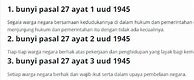 Dari Pasal 27 Pasal 34 Berisi Tentang